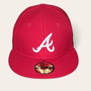 Authentic New Era MLB 59Fifty Fitted Cap Atlanta Braves Red/White